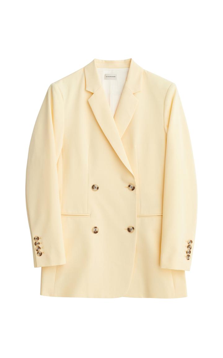 Moda Operandi By Malene Birger Alexah Crepe Double-breasted Blazer