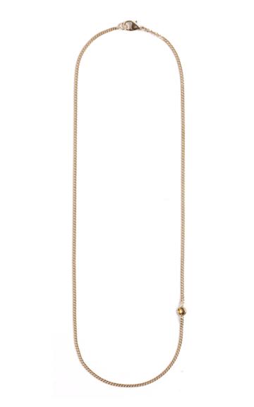 Objet-a Curb Chain 18k Gold Sapphire Necklace