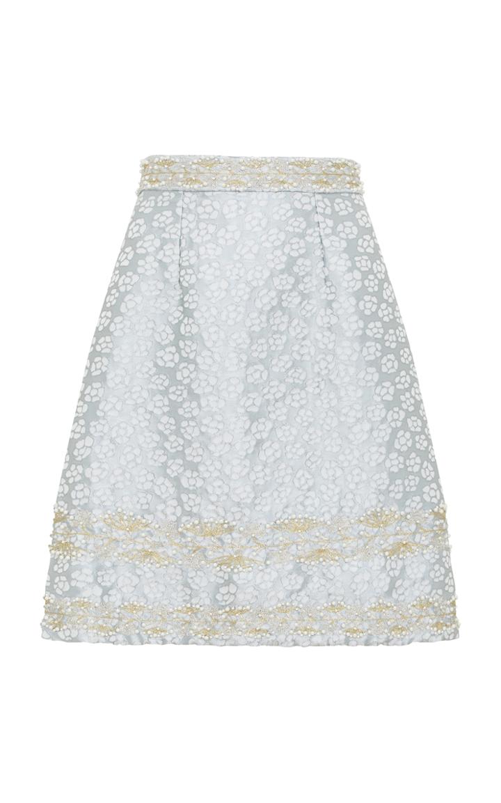 Razan Alazzouni Embellished Jacquard A-line Skirt