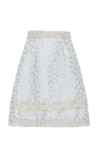 Razan Alazzouni Embellished Jacquard A-line Skirt