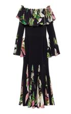 Christian Siriano Pleated Crepe De Chine Dress