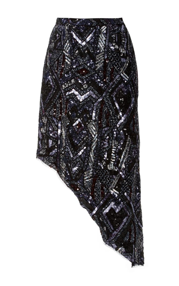 Rodarte Beaded Asymmetrical Skirt