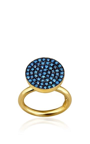 Elena Votsi Cyclos Ring With Blue Diamonds