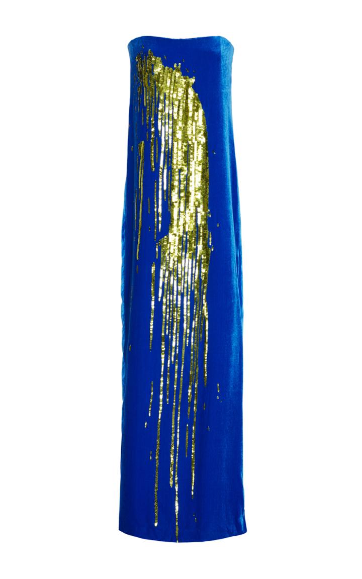 Monse Velvet Sequin Splashed Gown