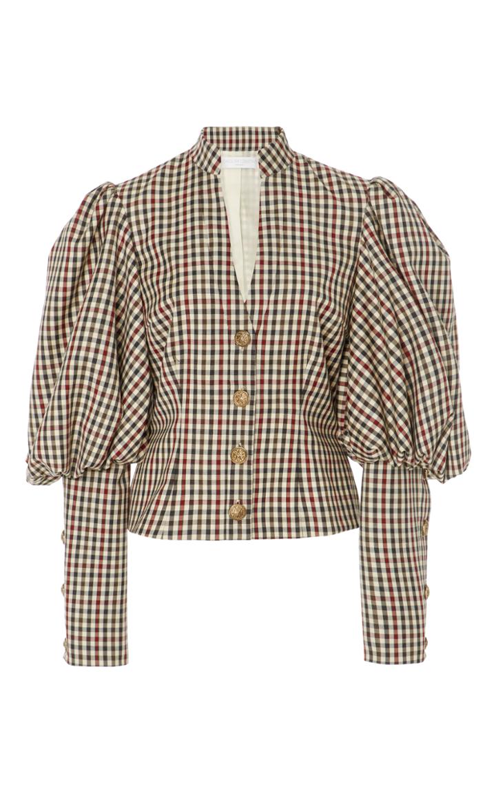 Caroline Constas Gingham Bev Jacket
