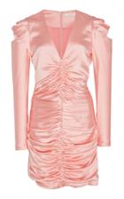 Jonathan Simkhai Satin Puff Sleeve Dress