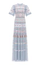 Moda Operandi Needle & Thread Rosebud Sequin-embellished Floral Gown Size: 4