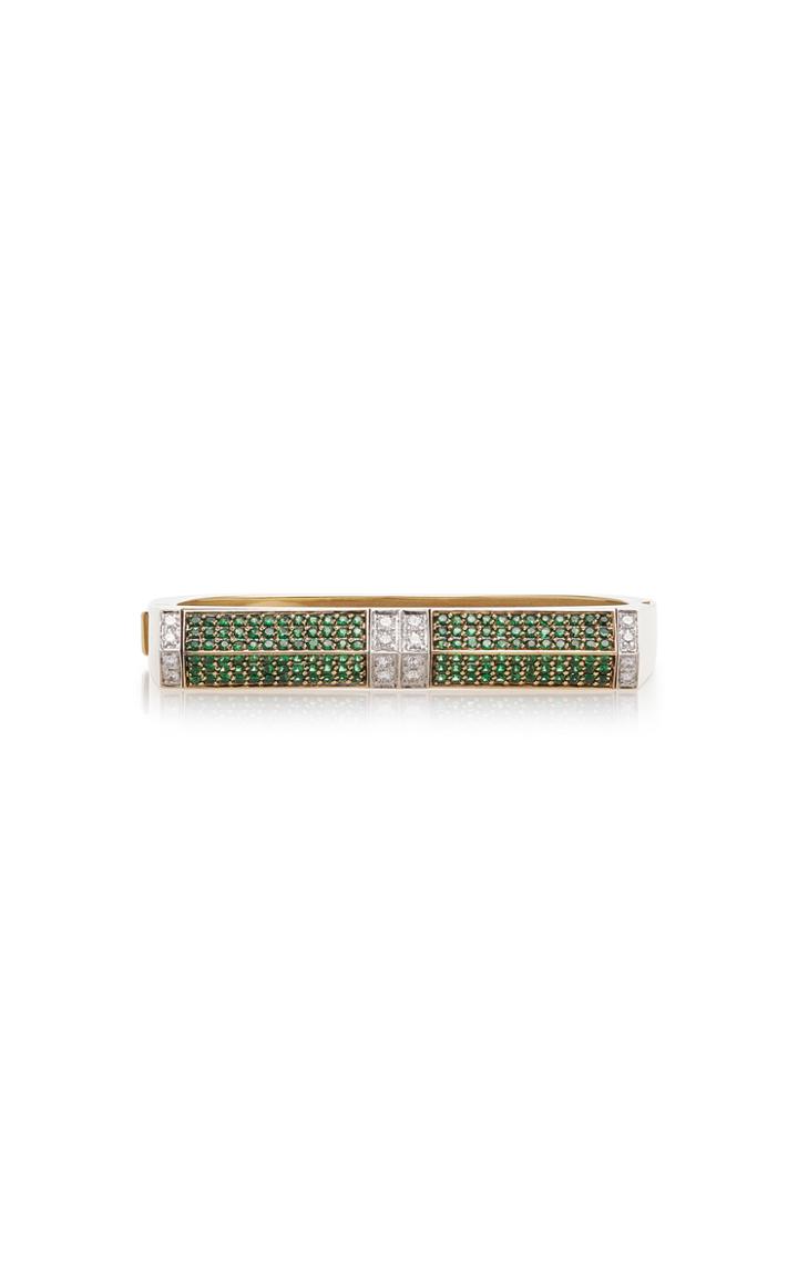 Fratelli Piccini Tetti Di Firenze 18k Gold Tsavorite And Diamond Bracelet
