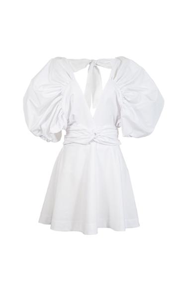 Moda Operandi By Efrain Mogollon Carlota Puff Sleeve Cotton Dress