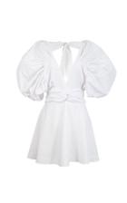 Moda Operandi By Efrain Mogollon Carlota Puff Sleeve Cotton Dress