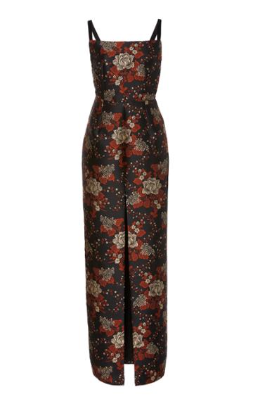 Markarian Exclusive Love To Love You Floral Brocade Gown