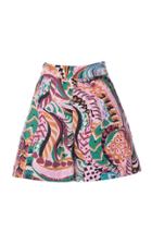 Moda Operandi La Doublej Good Butt Printed Silk Wide-leg Shorts