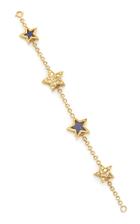 Moda Operandi Ouroboros 24k Gold Polki Diamond And Lapis Bracelet