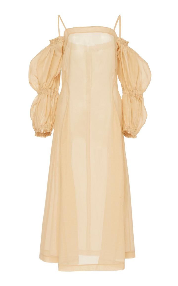 Moda Operandi Rejina Pyo Lorna Cotton Voile Off-the-shoulder Dress Size: 6