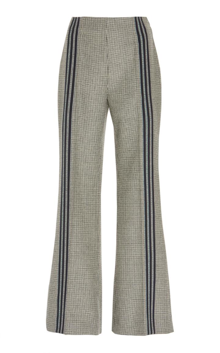 Maison Margiela Striped Wool Flared Pants