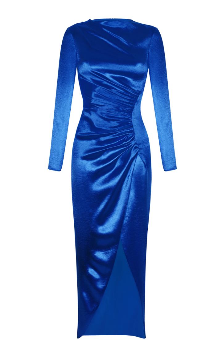Rasario Asymmetrical High Neck Dress