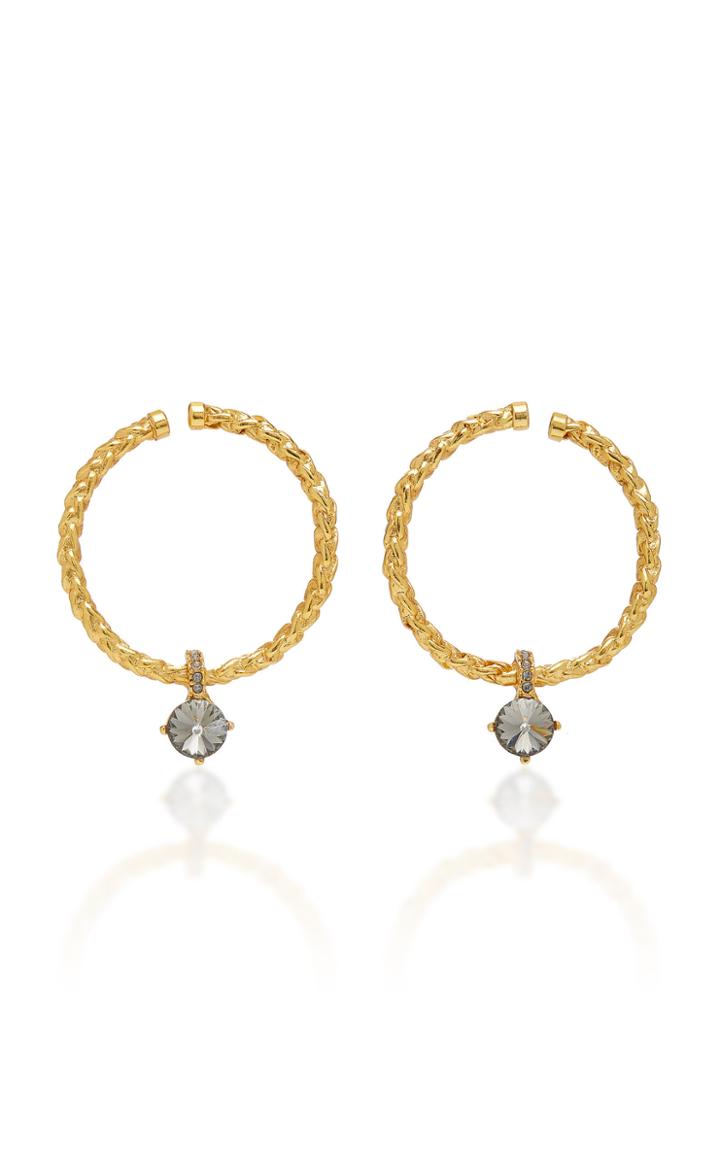 Oscar De La Renta Gold-tone Hoop Earrings