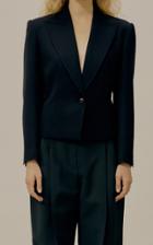 Moda Operandi Low Classic Cropped Wool-blend Blazer