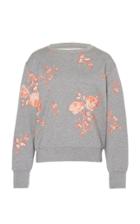 Giambattista Valli Floral Fleece Pullover Sweatshirt