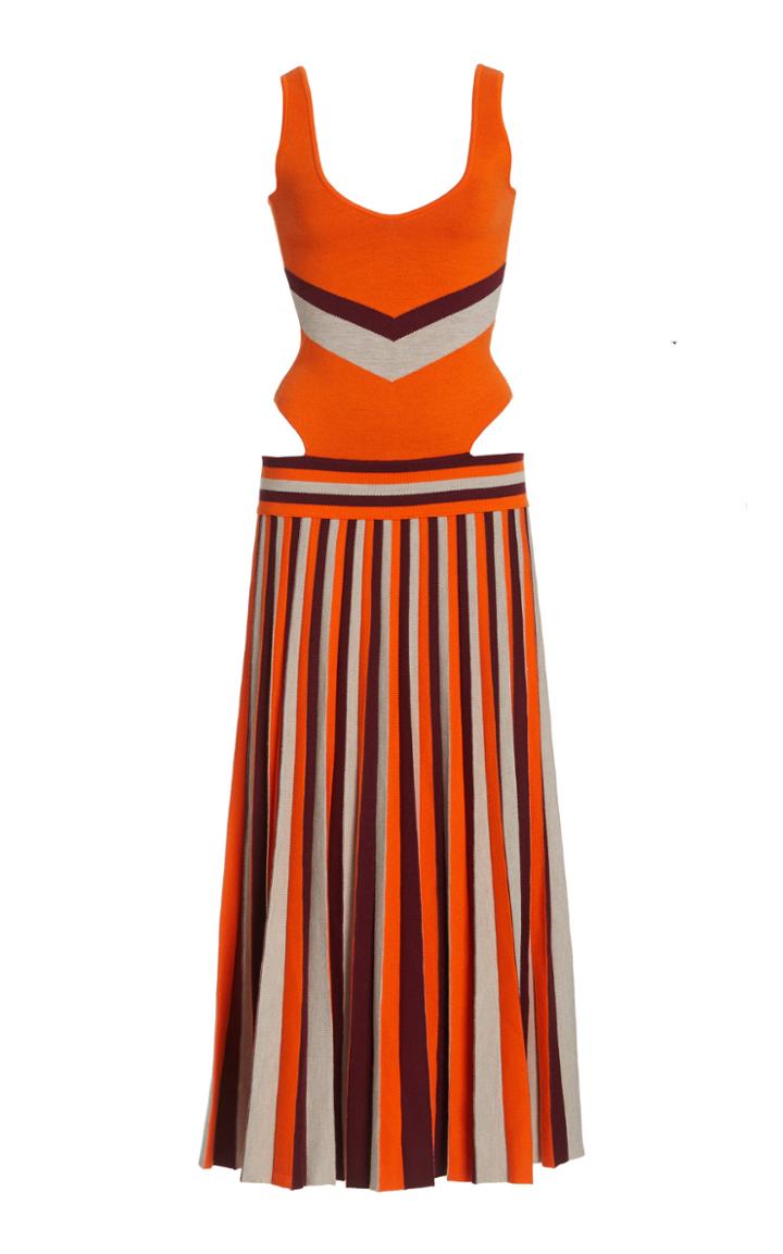 Moda Operandi Gabriela Hearst Stand Striped Merino Wool Knit Dress