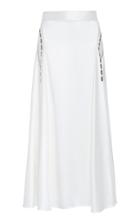 Victoria Beckham Draped Silk Midi Skirt