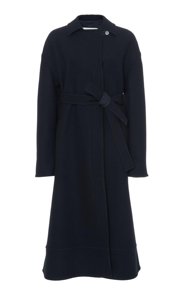Moda Operandi Jil Sander Belted Wool Trench Coat