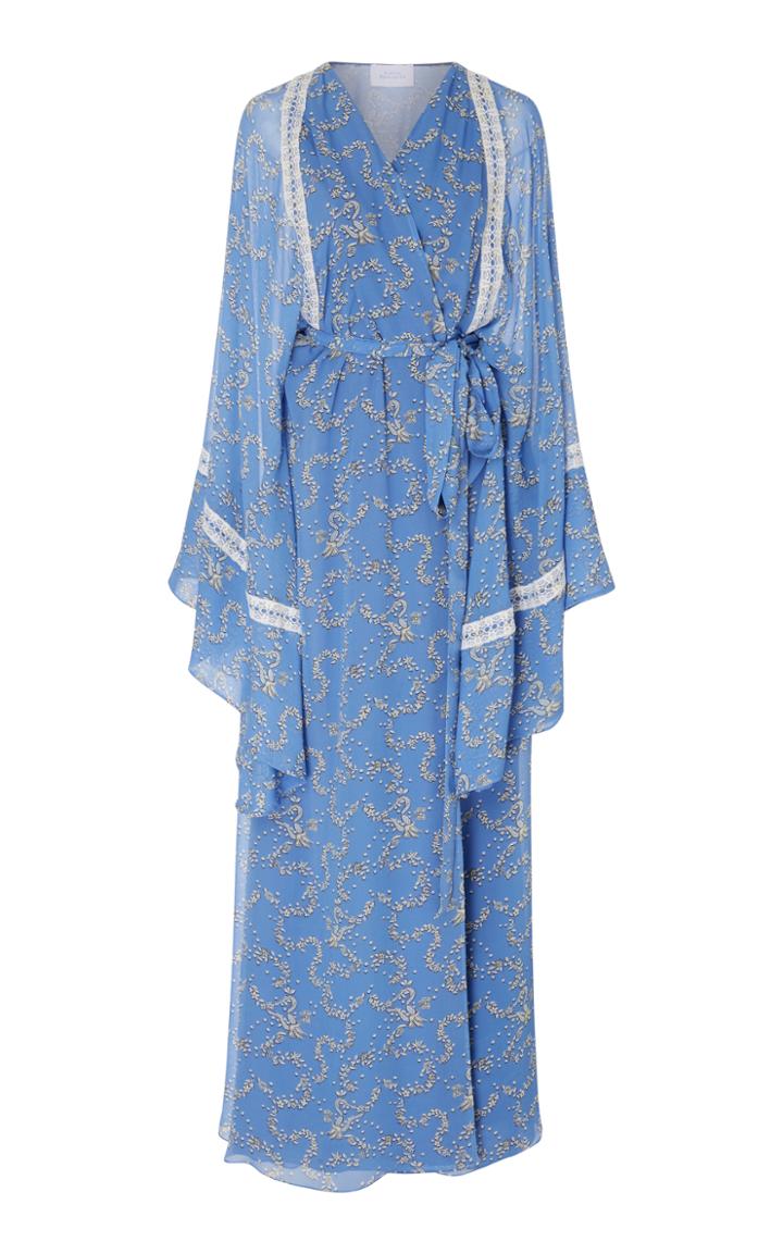 Luisa Beccaria M'o Exclusive Printed Georgette Robe Caftan