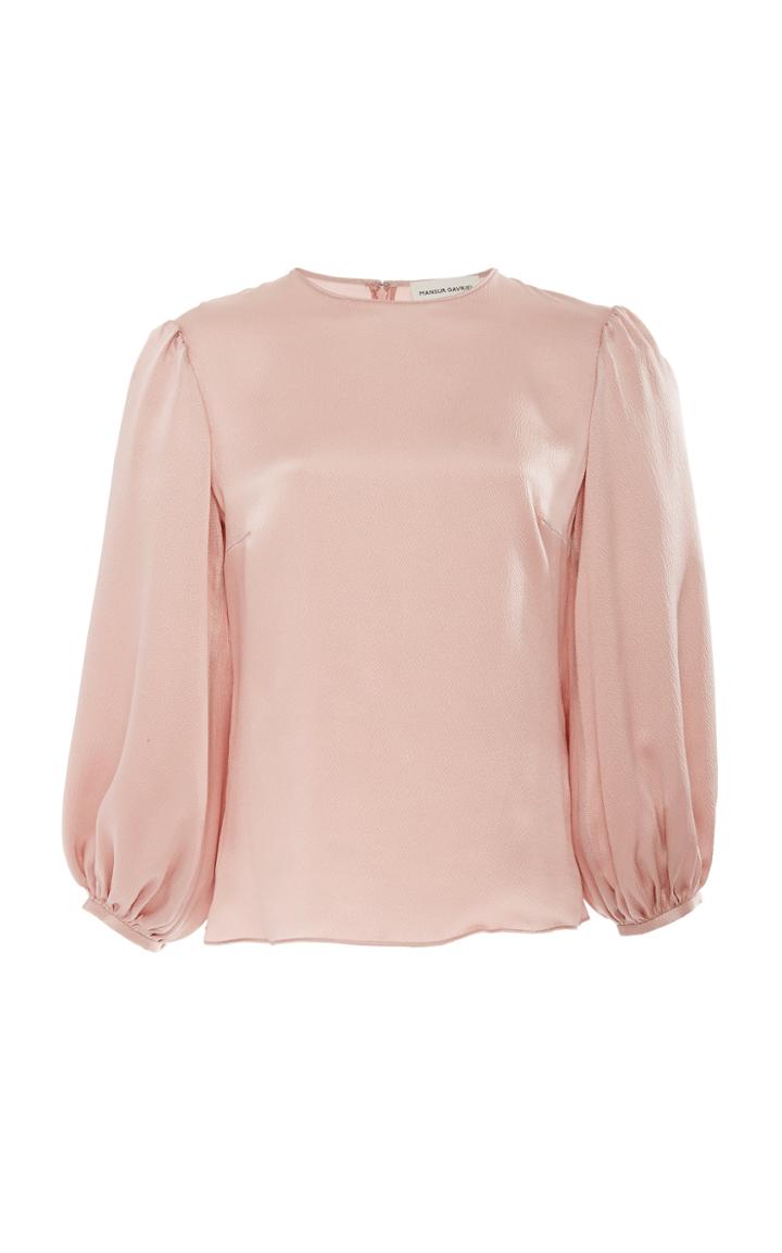 Mansur Gavriel Crepe De Chine Silk Top
