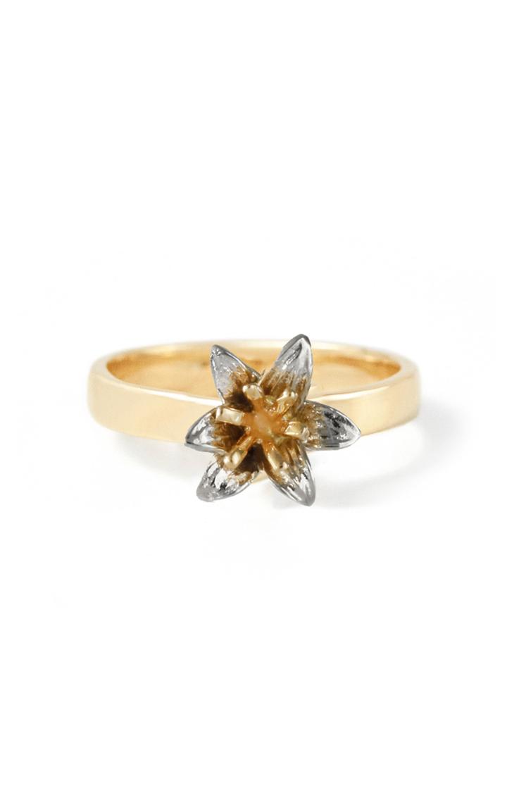 Bernard James Lily 14k Yellow And White Gold Ring