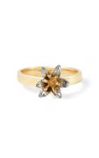 Bernard James Lily 14k Yellow And White Gold Ring