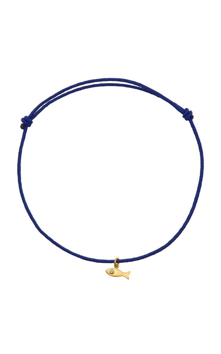 Marie-hlne De Taillac Diamond And 22k Gold Fish Charm Bracelet