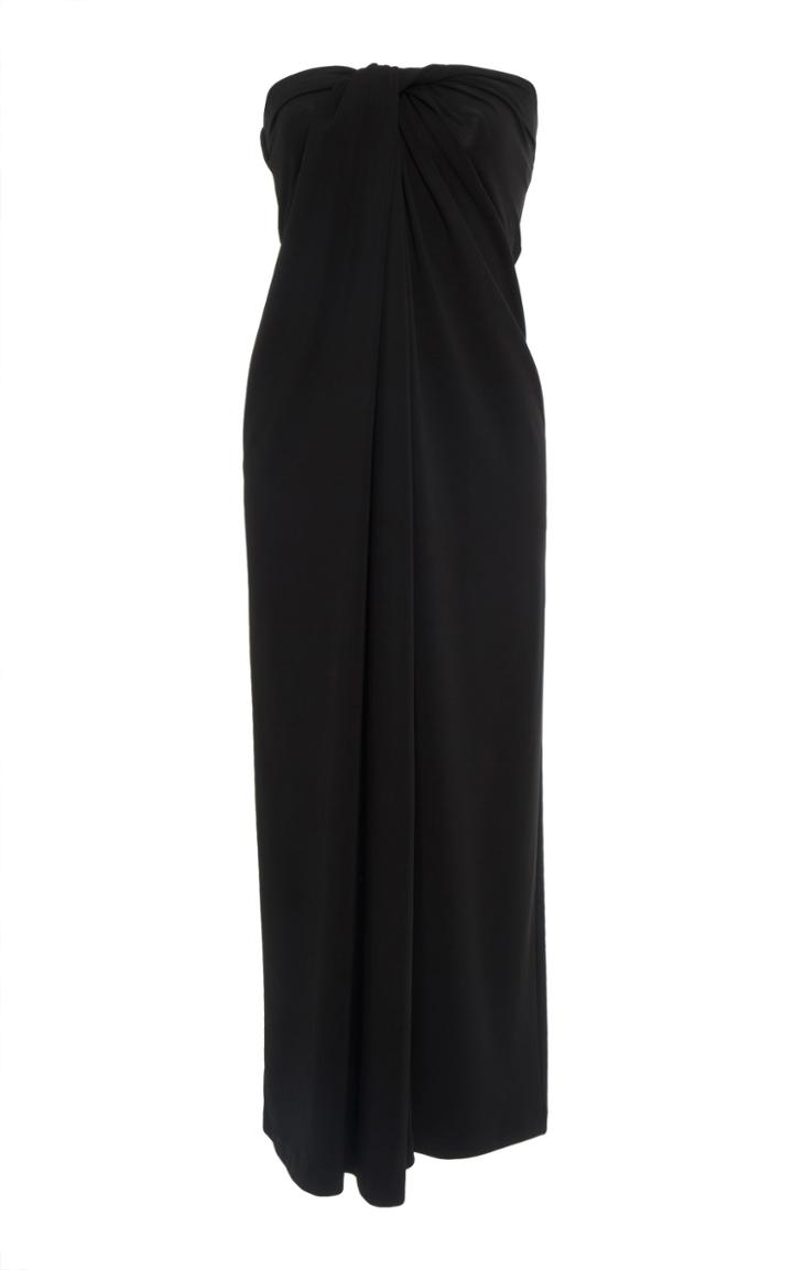 Rosetta Getty Strapless Twist Front Midi Dress