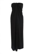 Rosetta Getty Strapless Twist Front Midi Dress