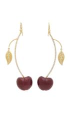 Irene Neuwirth Carved Red Cherry Earrings