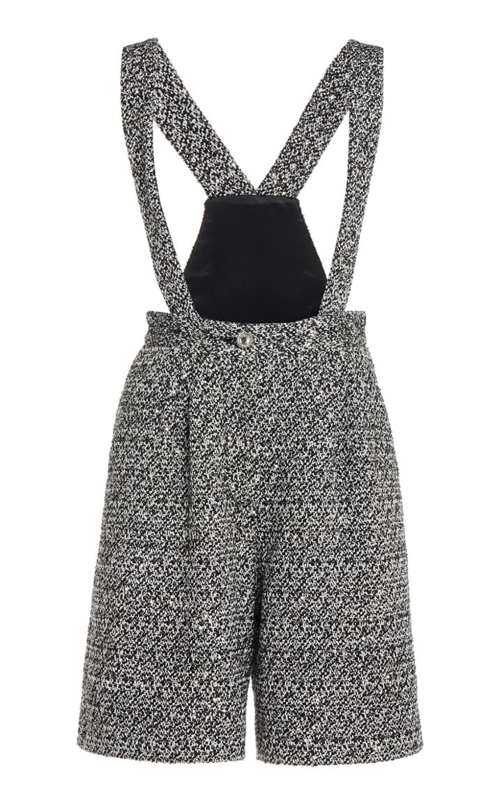 Moda Operandi Alessandra Rich Sequin Tweed Shorts With Braces