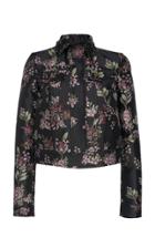 Giambattista Valli Stud Embellished Floral Printed Moto Jacket