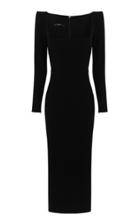 Moda Operandi Alex Perry Baird Stretch Crepe Portrait Long Sleeve Dress