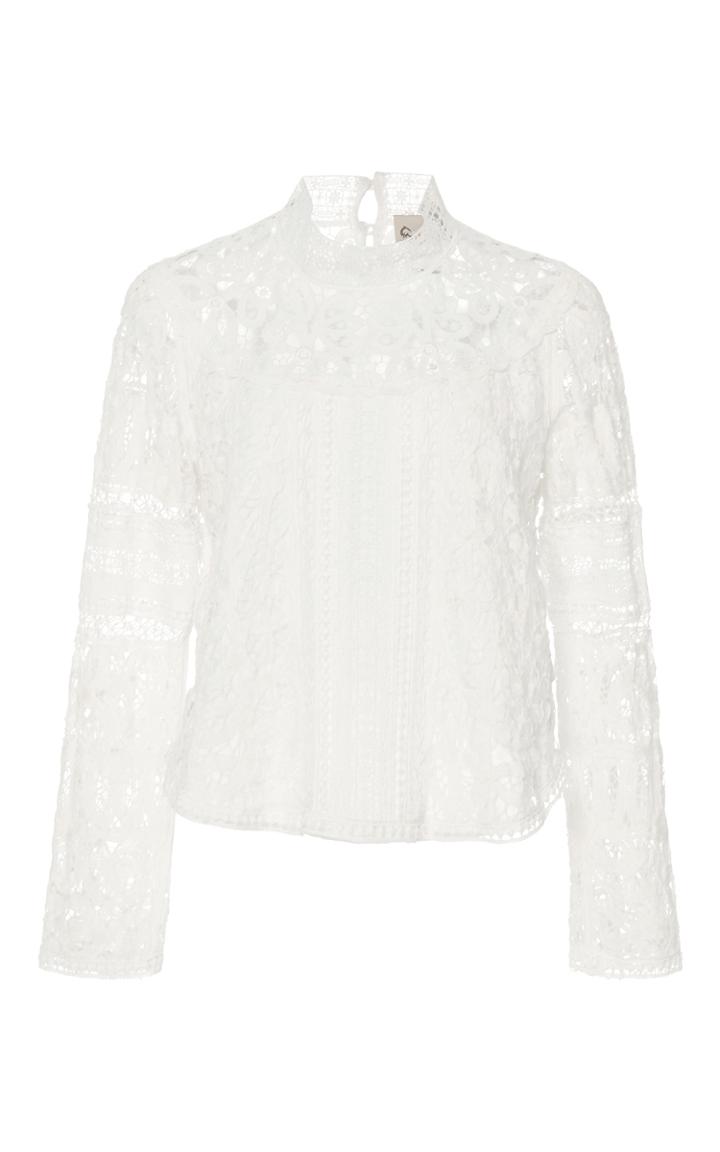 Sea Battenburg Cropped Sleeve Top