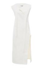 Moda Operandi Jil Sander Miriam Draped Crepe De Chine Dress Size: 34