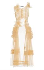 Molly Goddard Cosmo Ruched Tulle Midi Dress