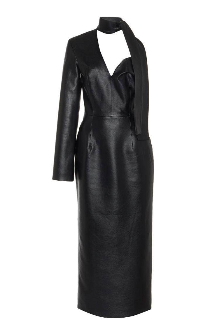 Moda Operandi Matriel One-sleeve Faux Leather Dress