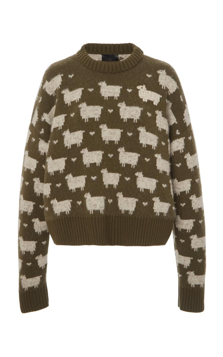 Moda Operandi Alanui Brushed Sheep-knit Cashmere-blend Sweater