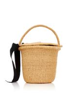 Sensi Studio Bow-embellished Toquilla Straw Bucket Bag