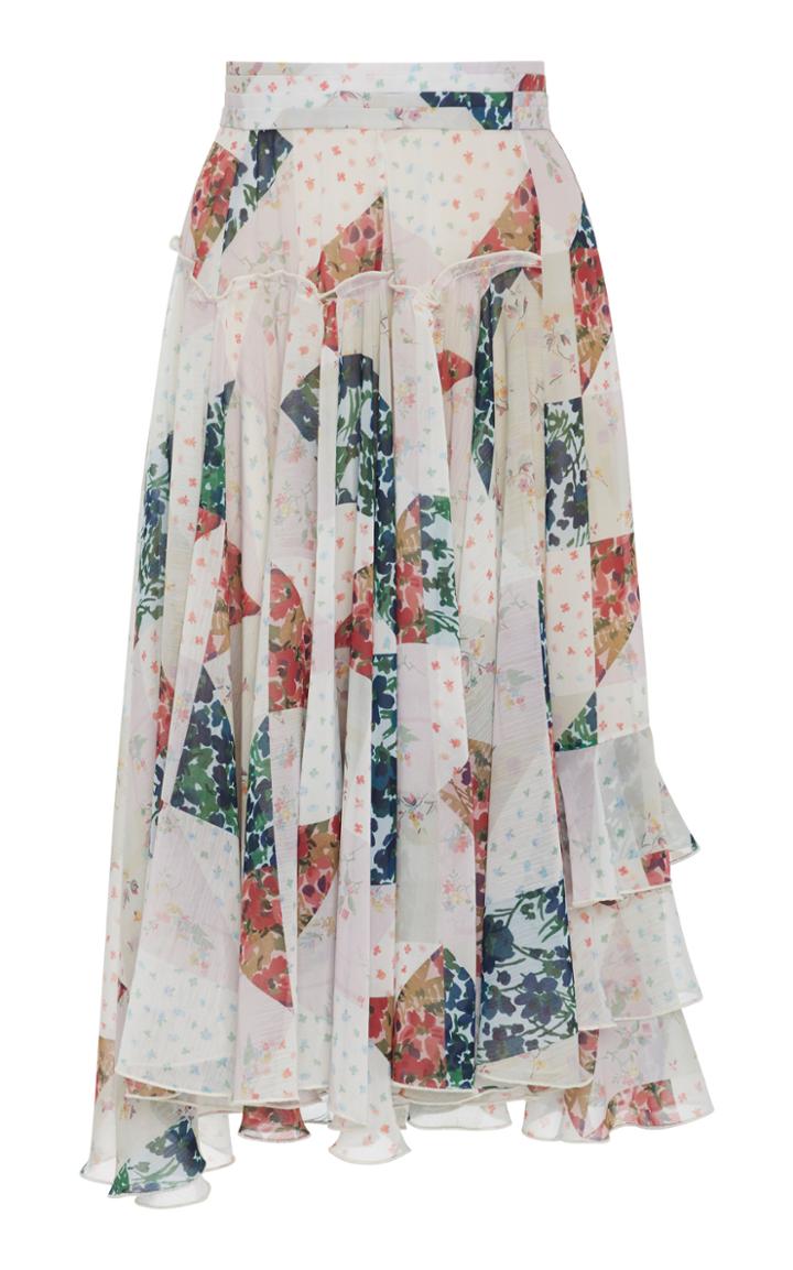 Alejandra Alonso Rojas Gilberta Patchwork Ruffle Skirt