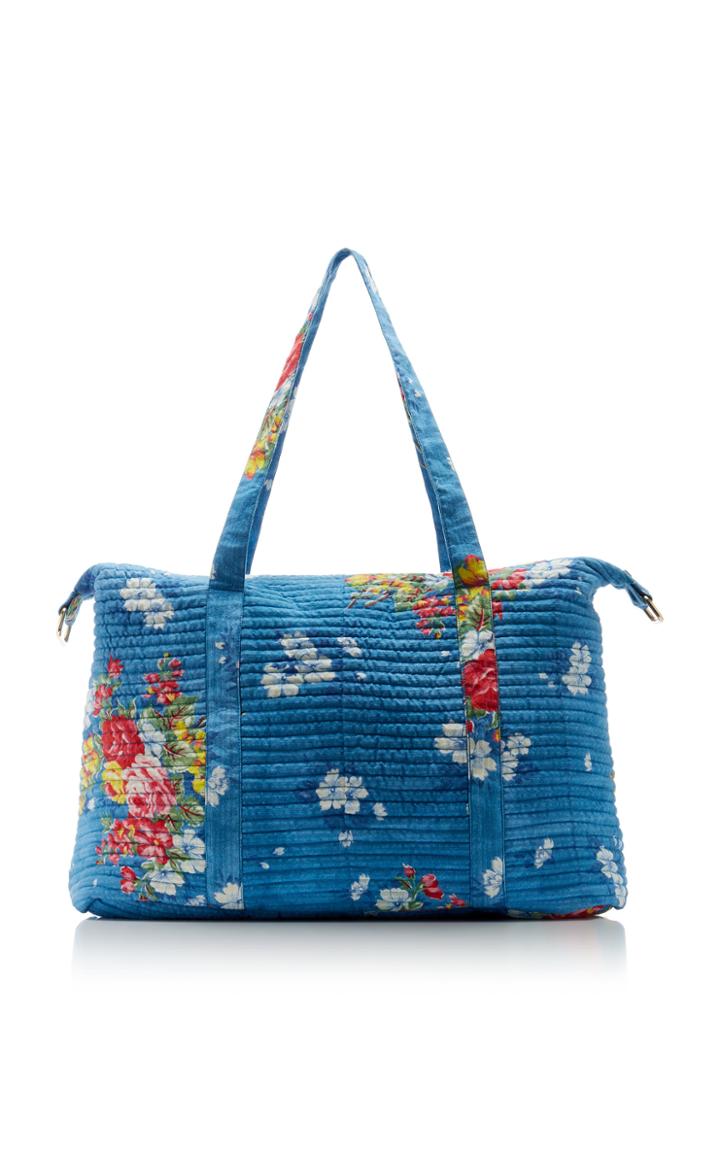 Moda Operandi Loveshackfancy Everman Floral Cotton Duffle Bag