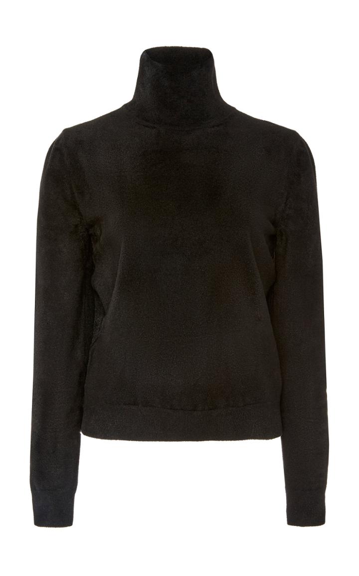 Brandon Maxwell Faux-suede Turtleneck Sweater