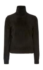 Brandon Maxwell Faux-suede Turtleneck Sweater