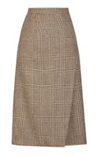 Giuliva Heritage Collection Wanda Check-print Merino Wool Midi Skirt
