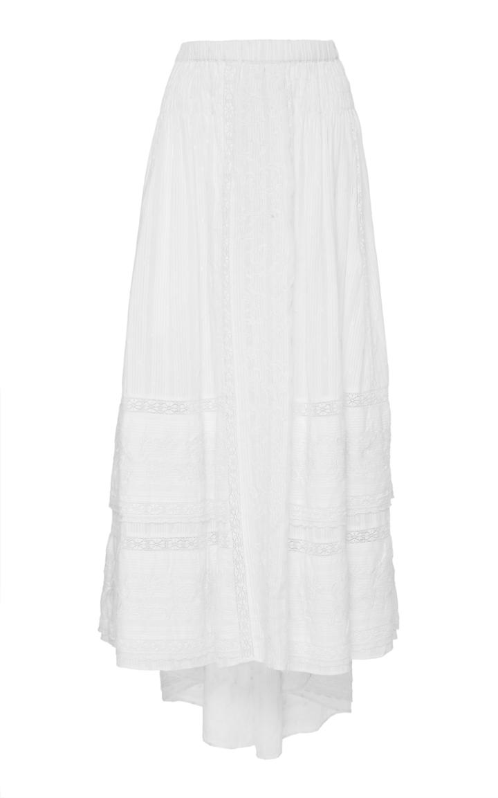 Loveshackfancy Joan Floral Embroidered Midi Skirt