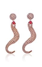 Moda Operandi Markarian Serpentia 18k Gold Plated Pave Snake Earrings